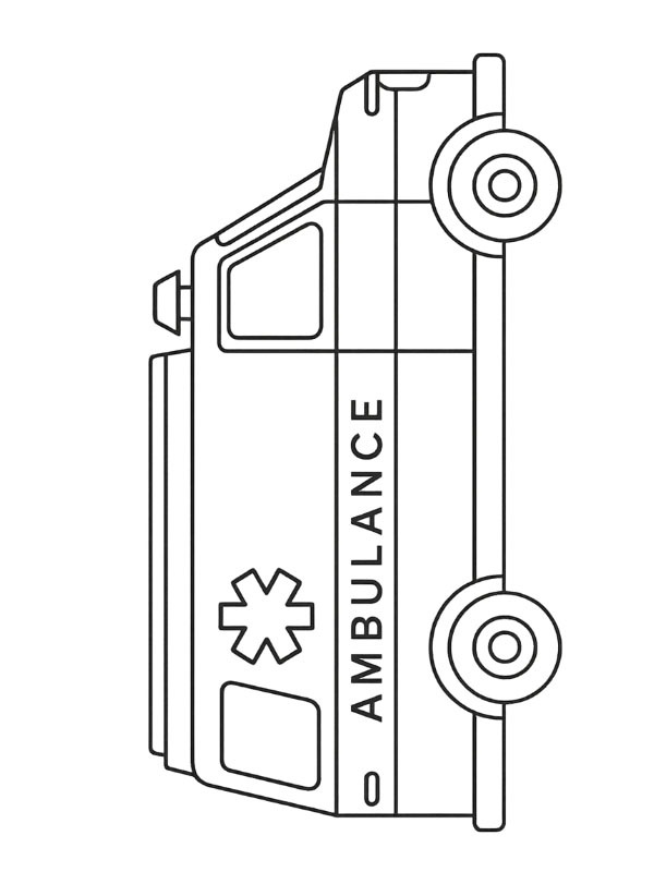 Ambulância para crianças Desenho para Colorir Ambulância para crianças Desenho para Colorir
