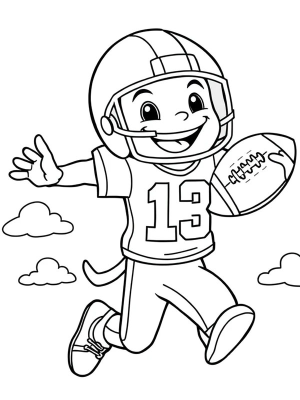 Jogador de futebol americano Desenho para Colorir Jogador de futebol americano Desenho para Colorir