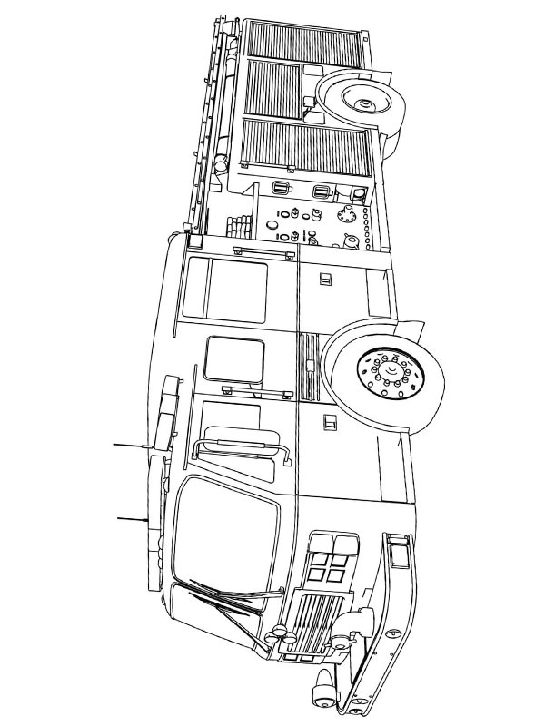 Caminhão de bombeiros americano Desenho para Colorir Caminhão de bombeiros americano Desenho para Colorir