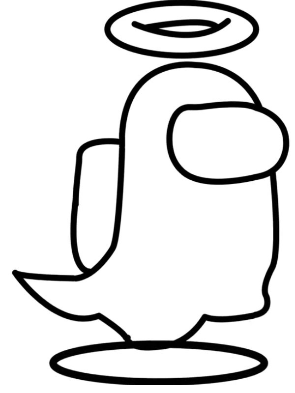Fantasma de Among Us Desenho para Colorir Fantasma de Among Us Desenho para Colorir