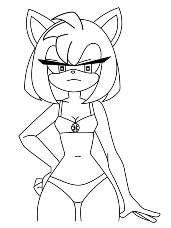 Amy Rose (Sonic) Desenho para Colorir Amy Rose (Sonic) Desenho para Colorir