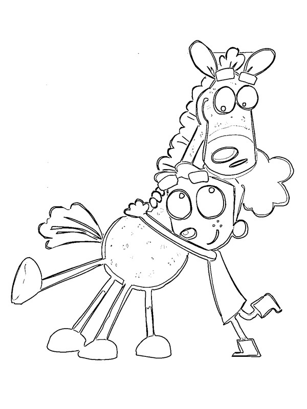 Annie e Pony Desenho para Colorir Annie e Pony Desenho para Colorir