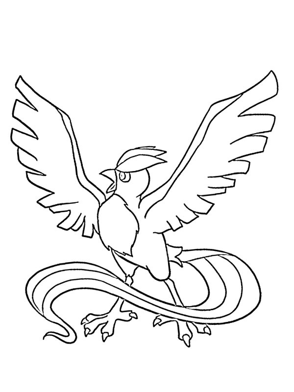 Articuno (Pokémon) Desenho para Colorir Articuno (Pokémon) Desenho para Colorir