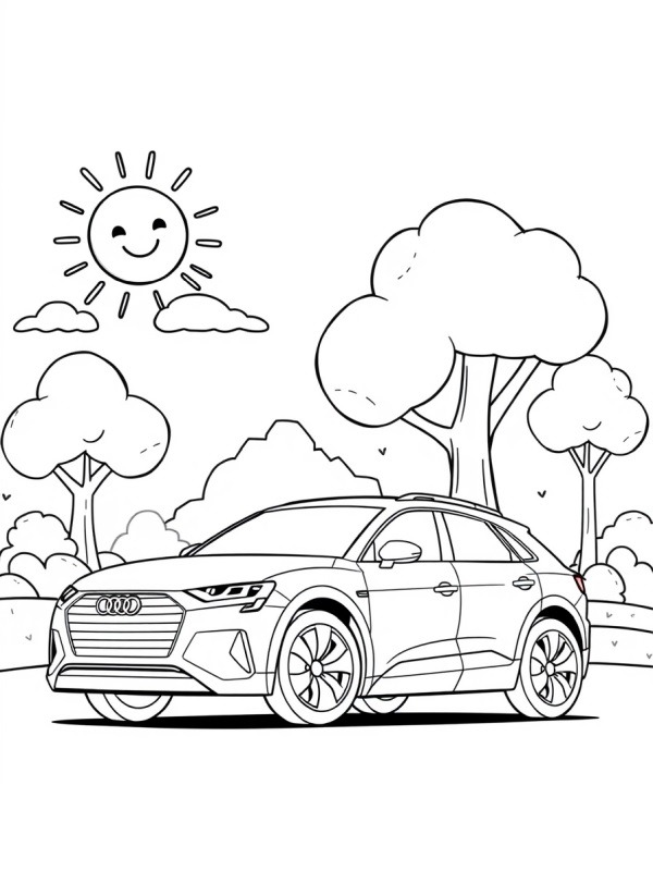 Audi e-tron Sportback Desenho para Colorir Audi e-tron Sportback Desenho para Colorir