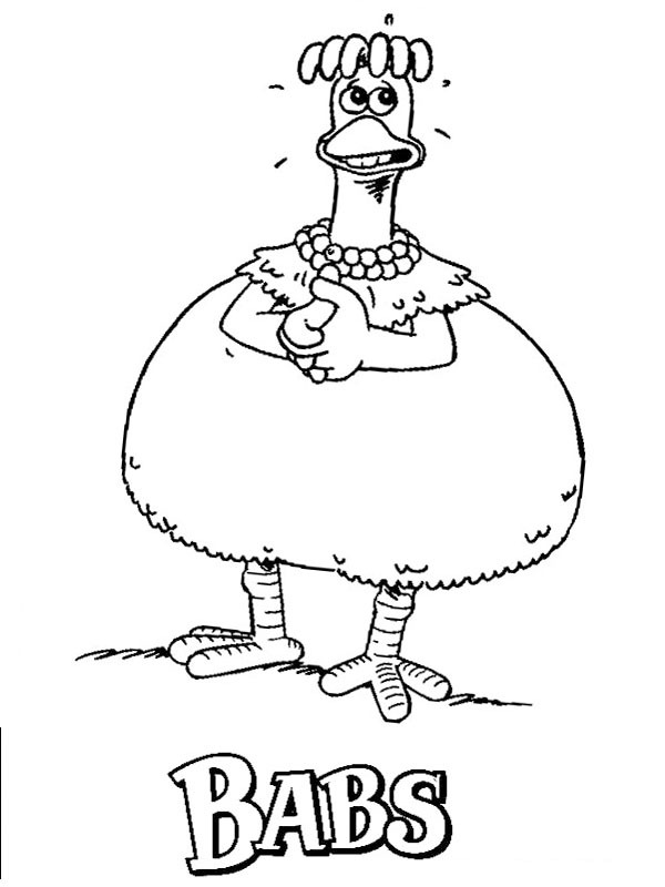 Babs (A Fuga das Galinhas) Desenho para Colorir Babs (A Fuga das Galinhas) Desenho para Colorir