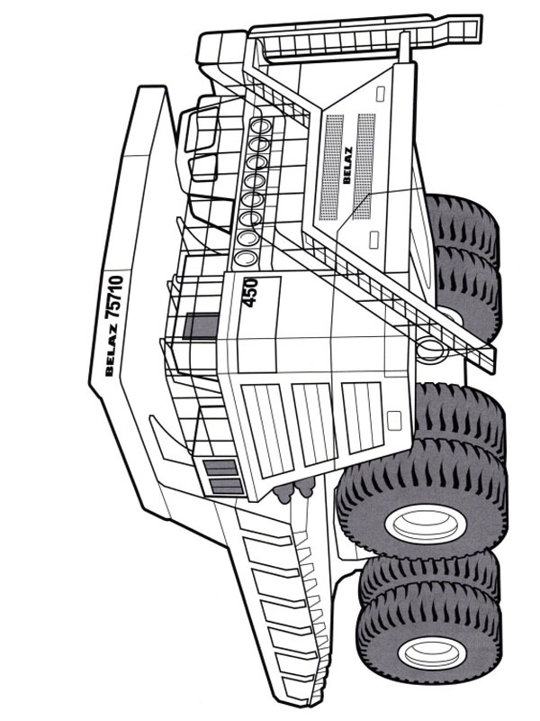 BelAZ 75710 Desenho para Colorir BelAZ 75710 Desenho para Colorir