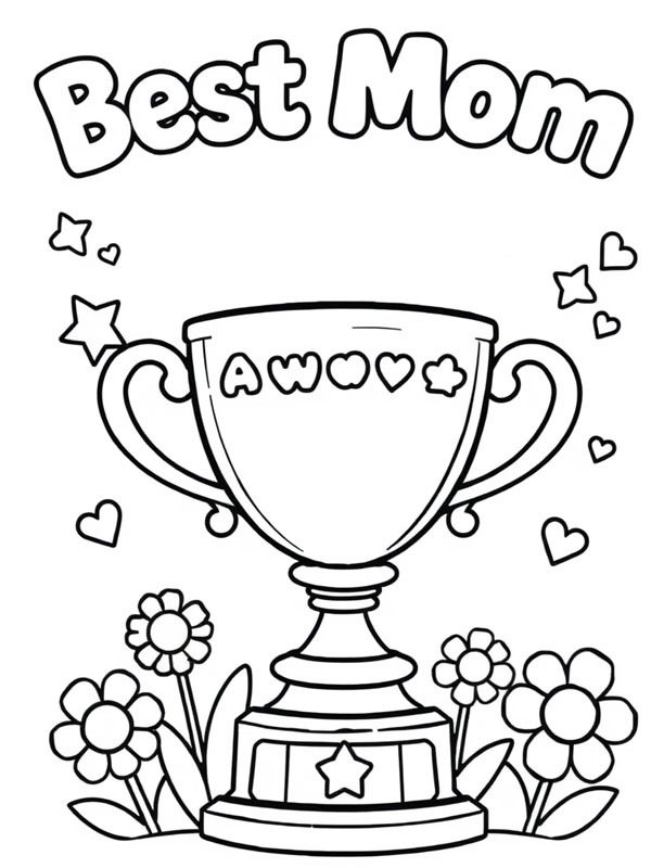 Prêmio de melhor mãe Desenho para Colorir Prêmio de melhor mãe Desenho para Colorir