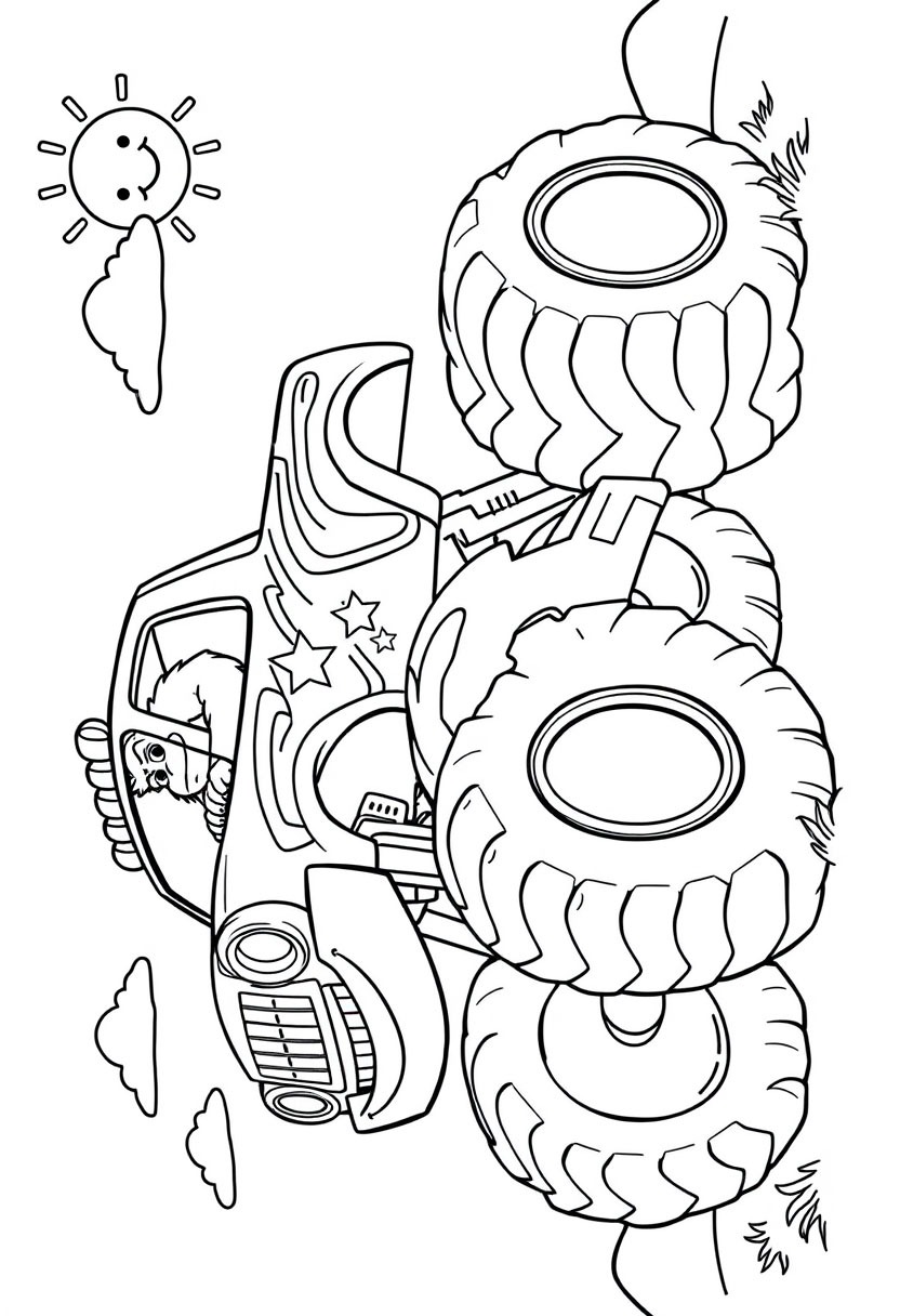 Caminhão monstro Bigfoot Desenho para Colorir Caminhão monstro Bigfoot Desenho para Colorir
