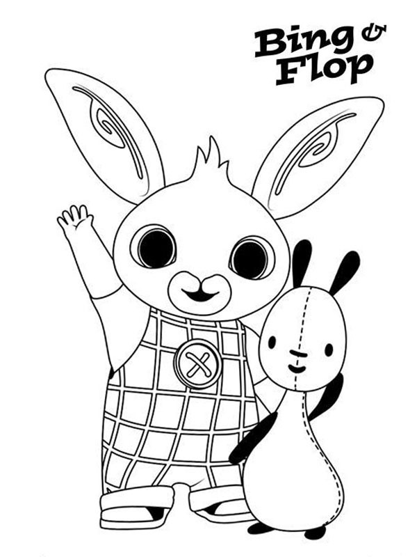 Bing e Flop Desenho para Colorir