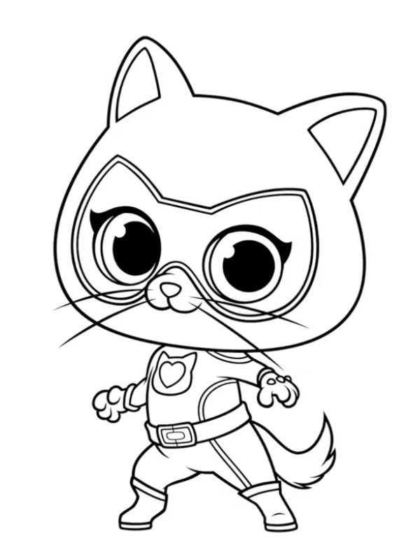 Bitsy (SuperGatinhos) Desenho para Colorir Bitsy (SuperGatinhos) Desenho para Colorir
