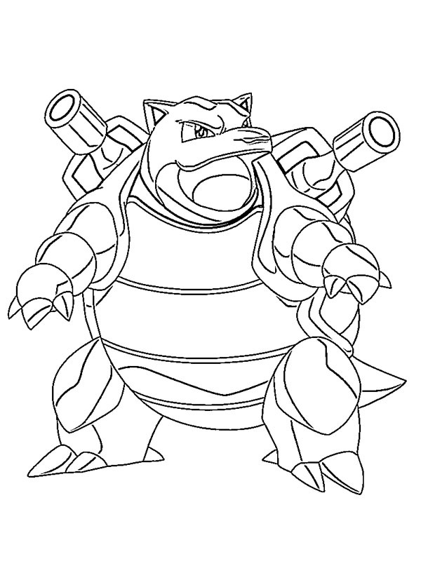Blastoise (Pokémon) Desenho para Colorir Blastoise (Pokémon) Desenho para Colorir