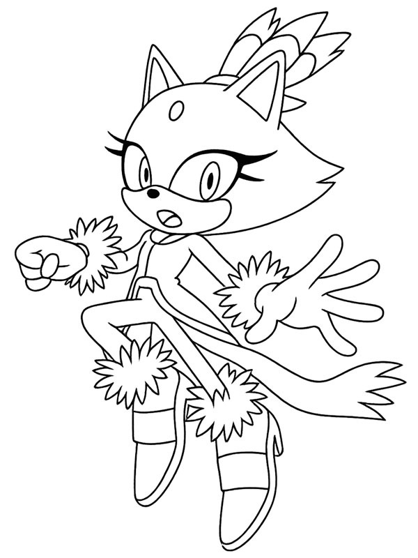 Blaze the Cat Desenho para Colorir Blaze the Cat Desenho para Colorir
