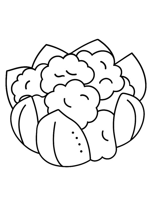 Couve-flor Desenho para Colorir Couve-flor Desenho para Colorir