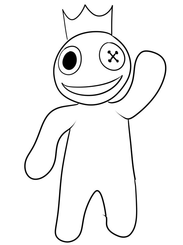 Blue (Rainbow Friends) Desenho para Colorir Blue (Rainbow Friends) Desenho para Colorir
