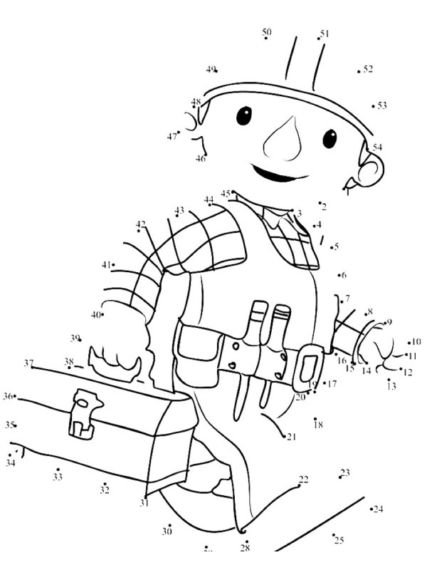 Bob, o Construtor – ligue os pontos Desenho para Colorir Bob, o Construtor – ligue os pontos Desenho para Colorir