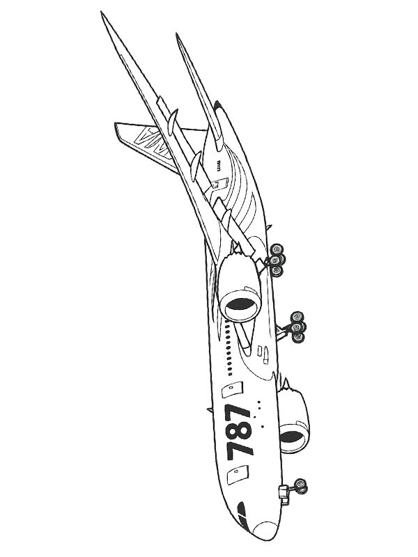 Boeing 787 Desenho para Colorir Boeing 787 Desenho para Colorir