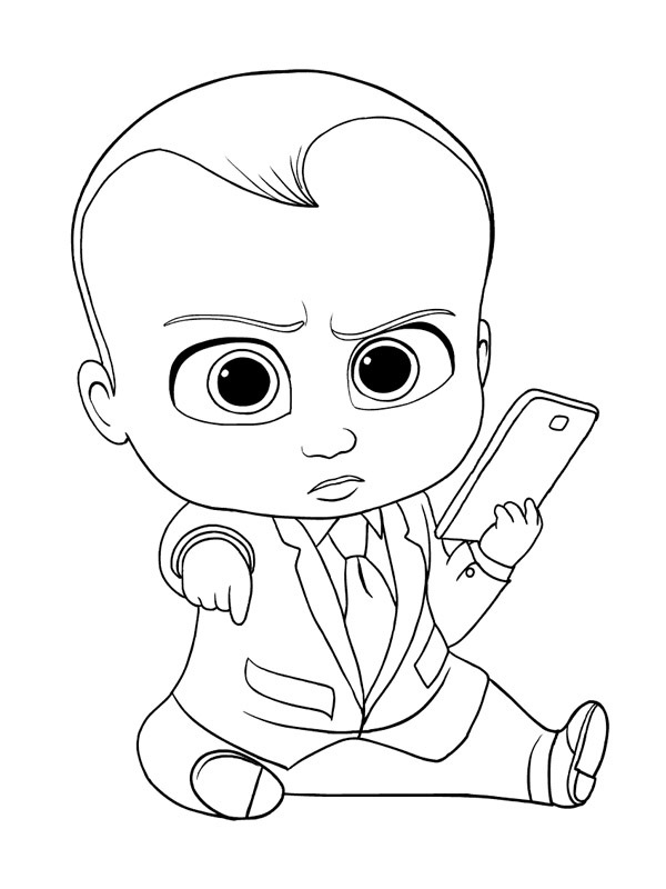 O Poderoso Chefinho com celular Desenho para Colorir O Poderoso Chefinho com celular Desenho para Colorir