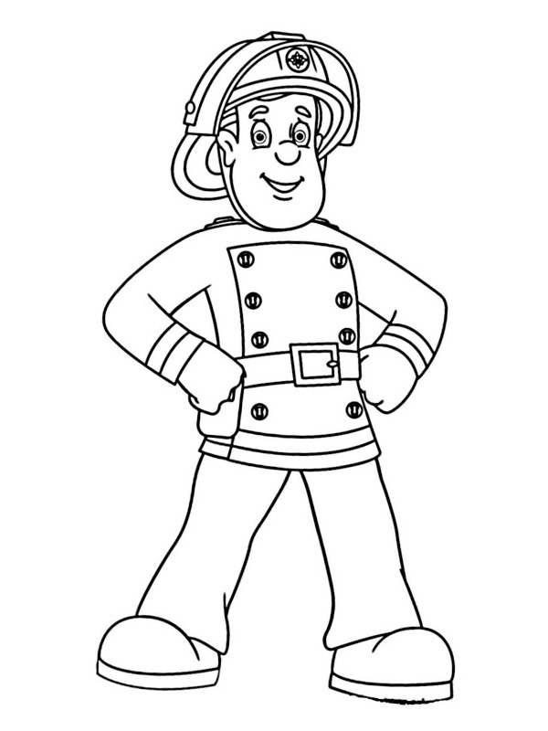 Sam, o bombeiro Desenho para Colorir Sam, o bombeiro Desenho para Colorir