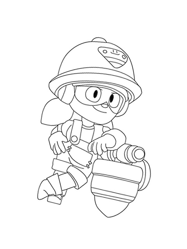 Jacky (Brawl Stars) Desenho para Colorir Jacky (Brawl Stars) Desenho para Colorir