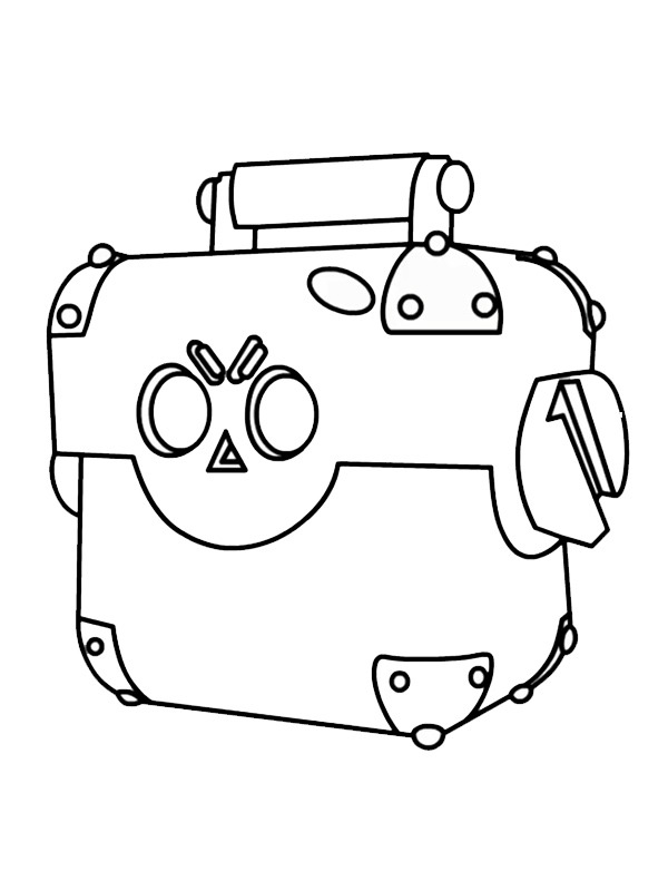 Mega Caixa (Brawl Stars) Desenho para Colorir Mega Caixa (Brawl Stars) Desenho para Colorir