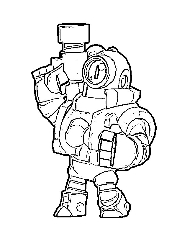 Rico de Brawl Stars Desenho para Colorir Rico de Brawl Stars Desenho para Colorir