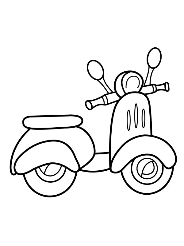 Scooter Desenho para Colorir Scooter Desenho para Colorir