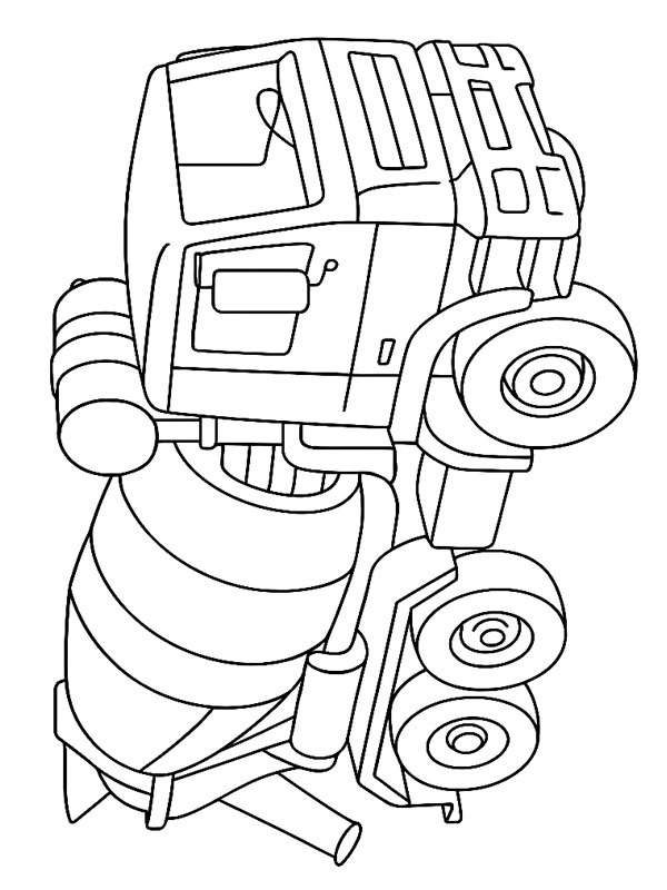 Caminhão de cimento Desenho para Colorir Caminhão de cimento Desenho para Colorir