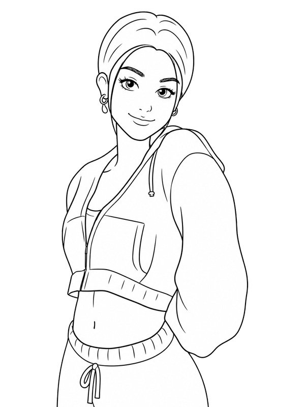 Charli D'Amelio Desenho para Colorir