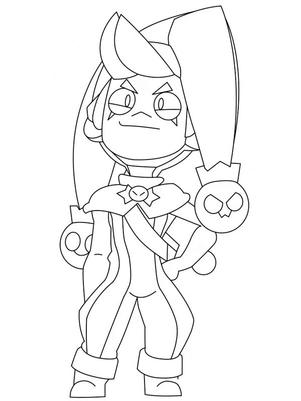 Chester do Brawl Stars Desenho para Colorir Chester do Brawl Stars Desenho para Colorir