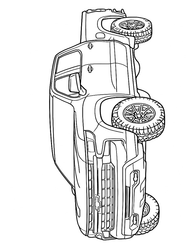 Chevrolet Colorado 2025 Desenho para Colorir Chevrolet Colorado 2025 Desenho para Colorir