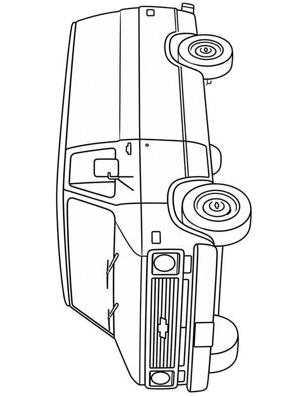Chevrolet van Desenho para Colorir
