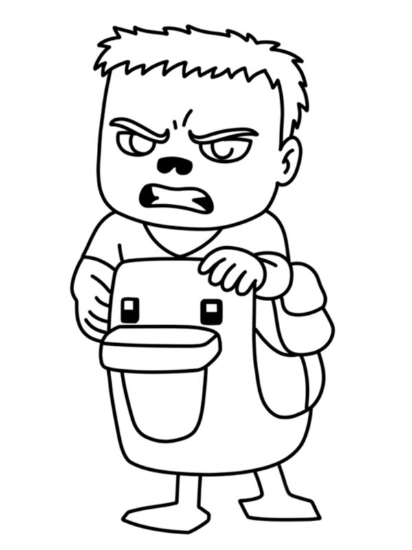 Jockey de Galinha (Minecraft) Desenho para Colorir Jockey de Galinha (Minecraft) Desenho para Colorir