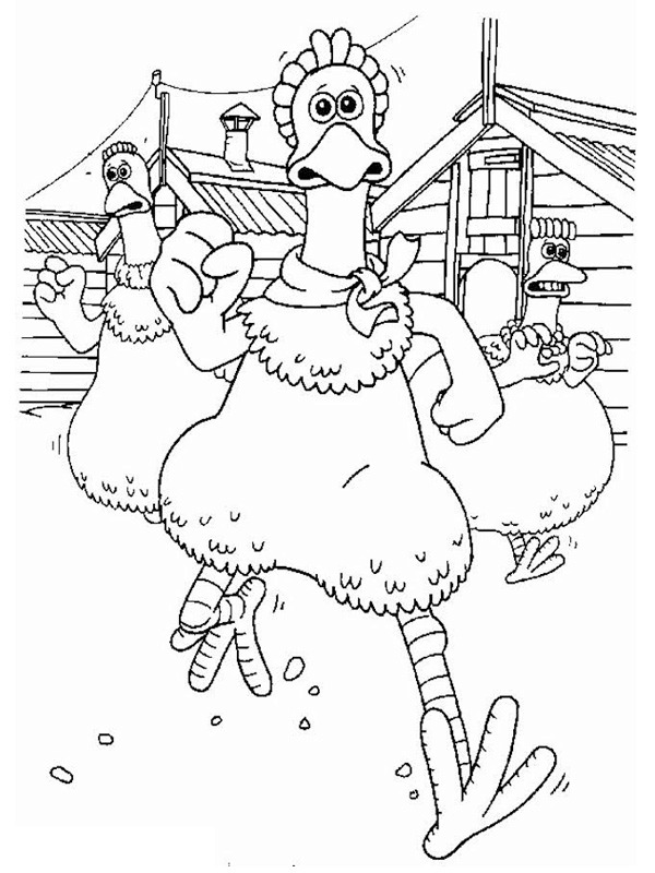 Fuga das Galinhas Desenho para Colorir Fuga das Galinhas Desenho para Colorir