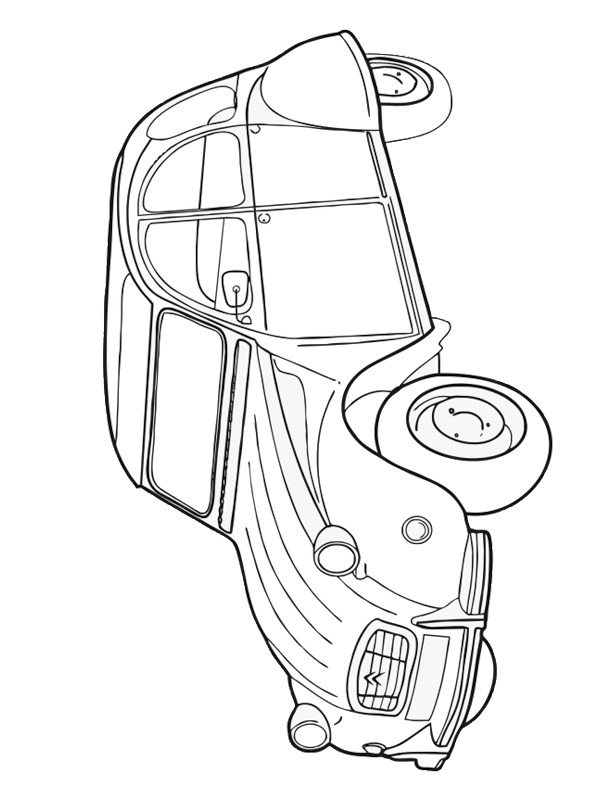 Citroën 2CV Desenho para Colorir Citroën 2CV Desenho para Colorir