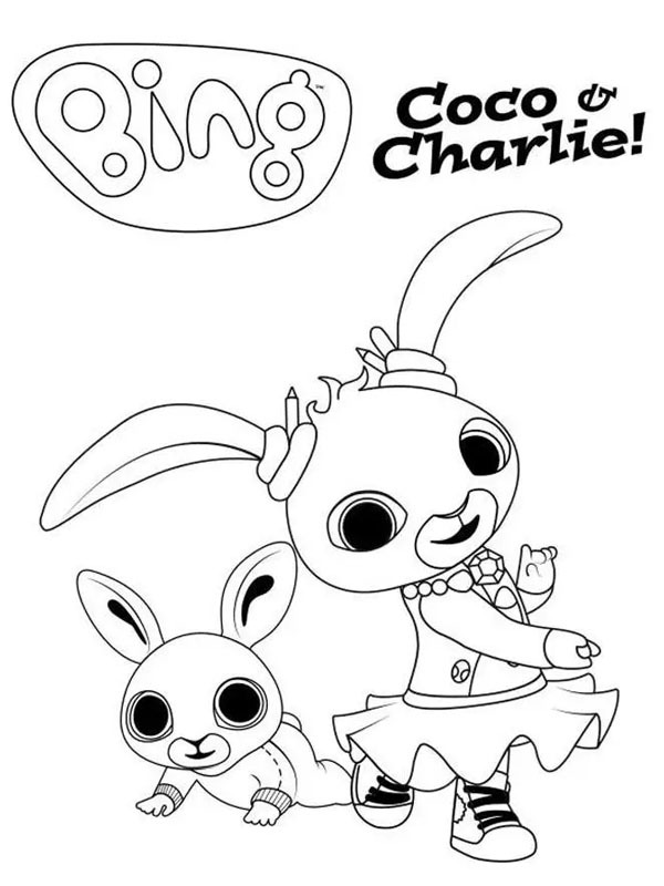Coco e Charlie Desenho para Colorir