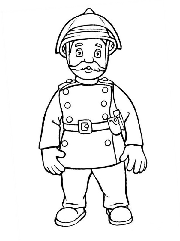 Oficial Steele (Bombeiro Sam) Desenho para Colorir Oficial Steele (Bombeiro Sam) Desenho para Colorir