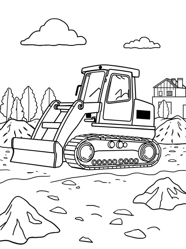 Carregadeira compacta de esteira Desenho para Colorir Carregadeira compacta de esteira Desenho para Colorir