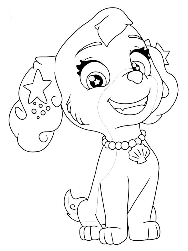 Coral (Patrulha Canina) Desenho para Colorir Coral (Patrulha Canina) Desenho para Colorir