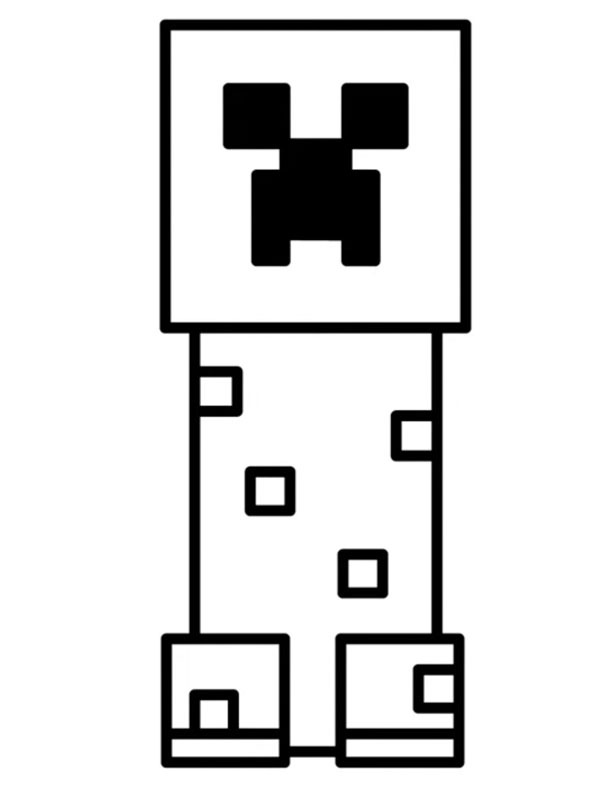 Creeper do Minecraft Desenho para Colorir Creeper do Minecraft Desenho para Colorir