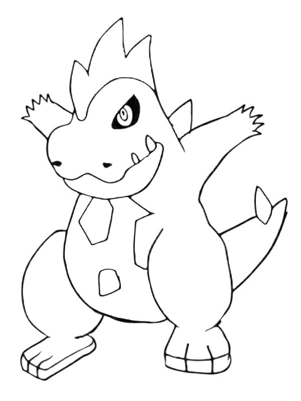 Croconaw (Pokémon) Desenho para Colorir Croconaw (Pokémon) Desenho para Colorir