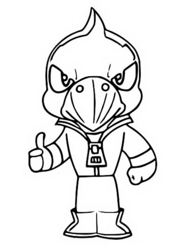 Brawl Stars Crow Desenho para Colorir Brawl Stars Crow Desenho para Colorir