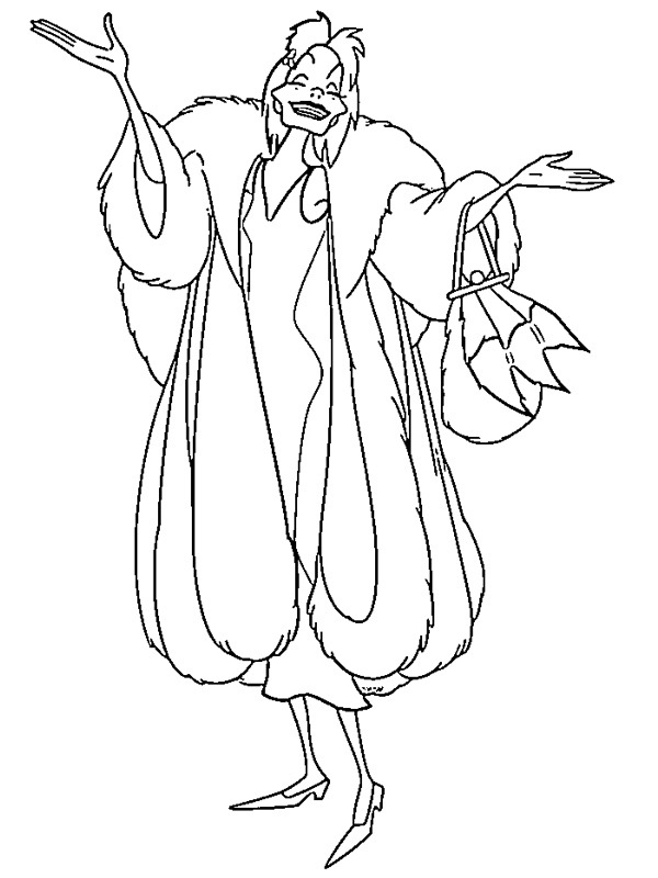 Cruela Cruel Desenho para Colorir Cruela Cruel Desenho para Colorir