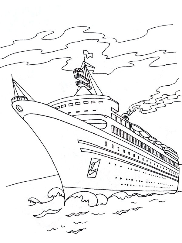 Navio de cruzeiro Desenho para Colorir Navio de cruzeiro Desenho para Colorir