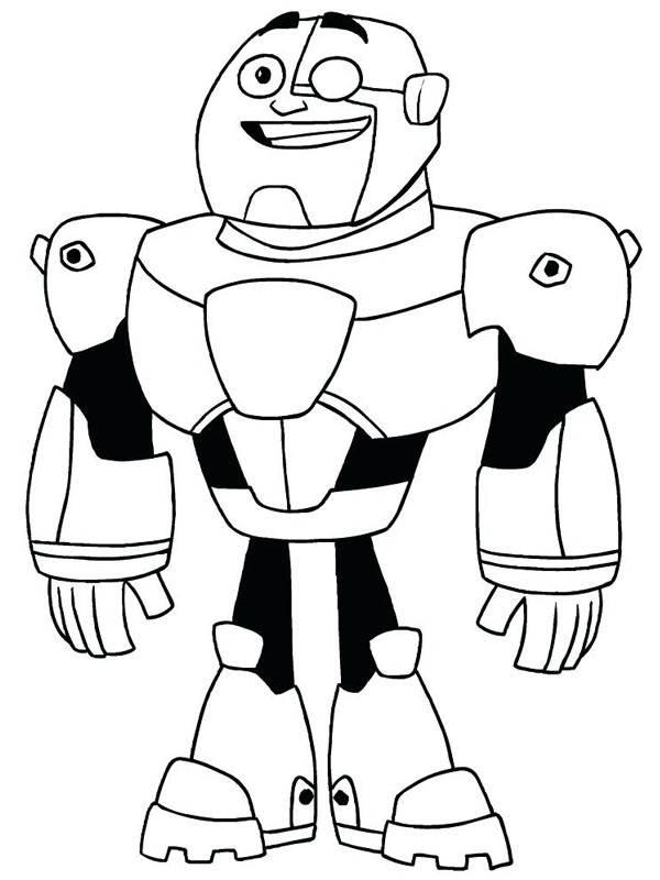 Cyborg (Jovens Titãs em Ação!) Desenho para Colorir Cyborg (Jovens Titãs em Ação!) Desenho para Colorir
