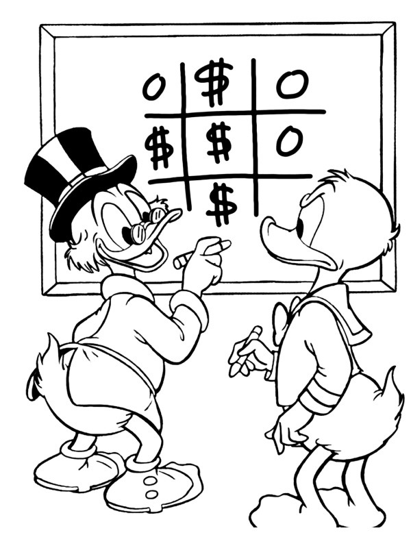 Tio Patinhas e Pato Donald Desenho para Colorir Tio Patinhas e Pato Donald Desenho para Colorir