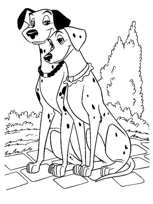 Dálmatas Pongo e Perdita Desenho para Colorir Dálmatas Pongo e Perdita Desenho para Colorir