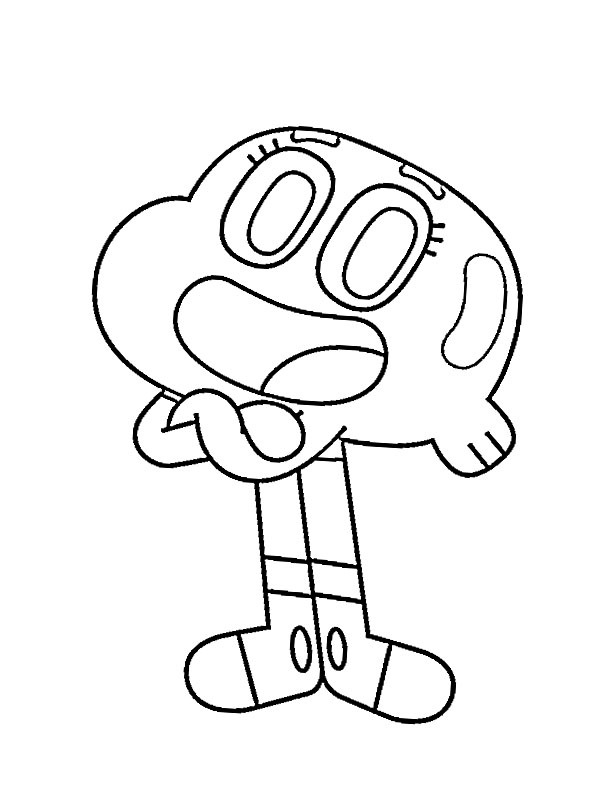 Darwin Watterson Desenho para Colorir Darwin Watterson Desenho para Colorir