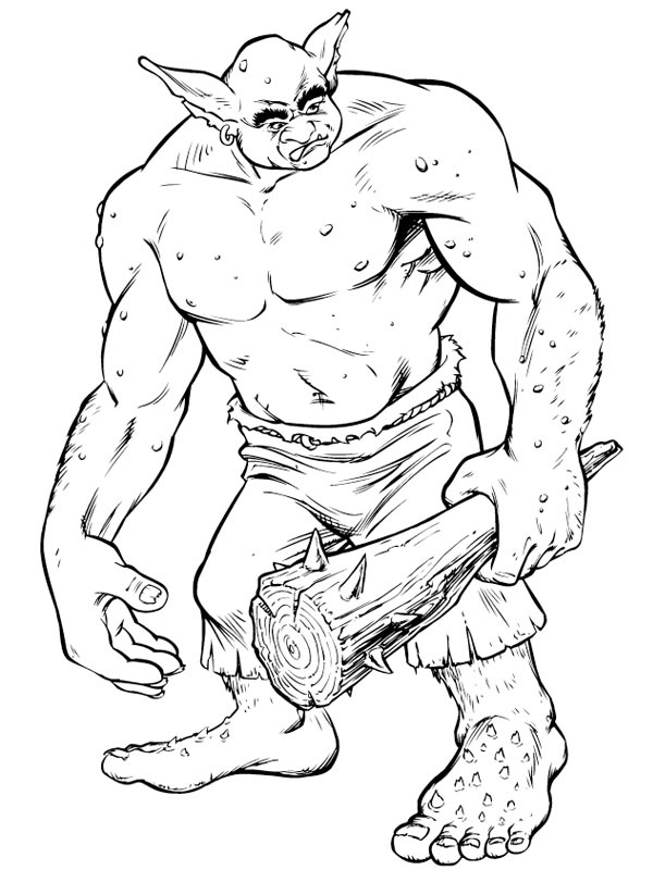 O Trasgo de Harry Potter Desenho para Colorir O Trasgo de Harry Potter Desenho para Colorir