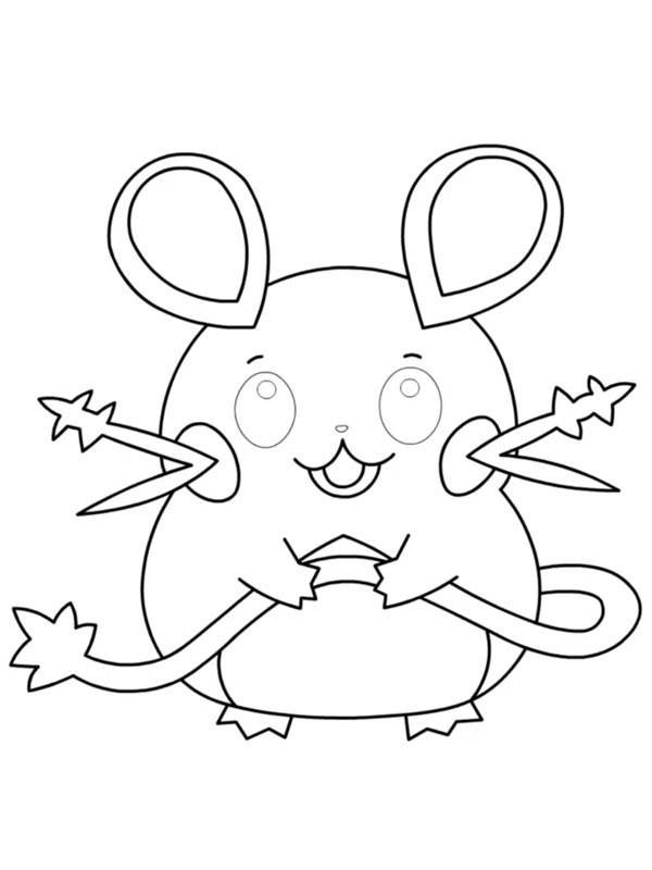 Dedenne (Pokémon) Desenho para Colorir Dedenne (Pokémon) Desenho para Colorir