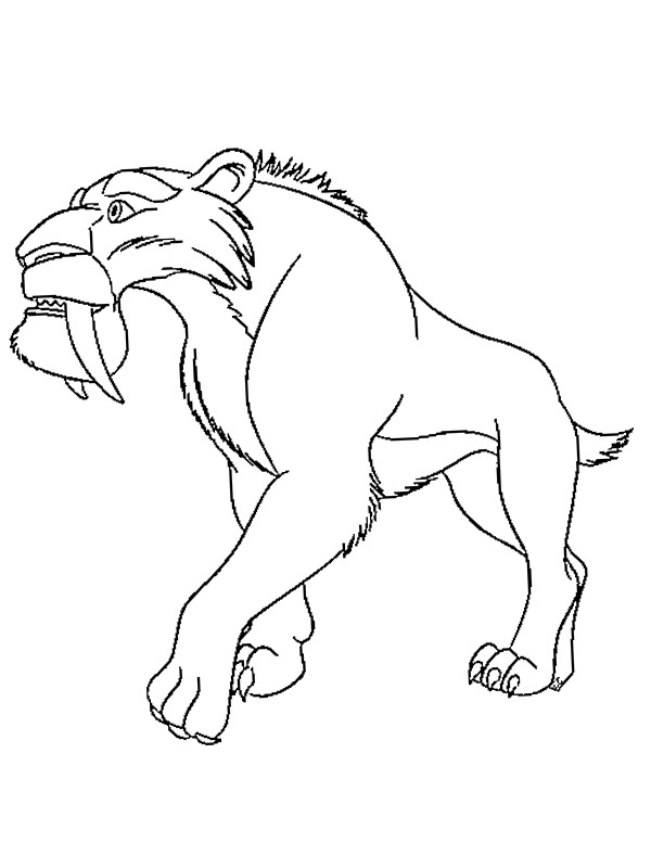 Diego (A Era do Gelo) Desenho para Colorir Diego (A Era do Gelo) Desenho para Colorir